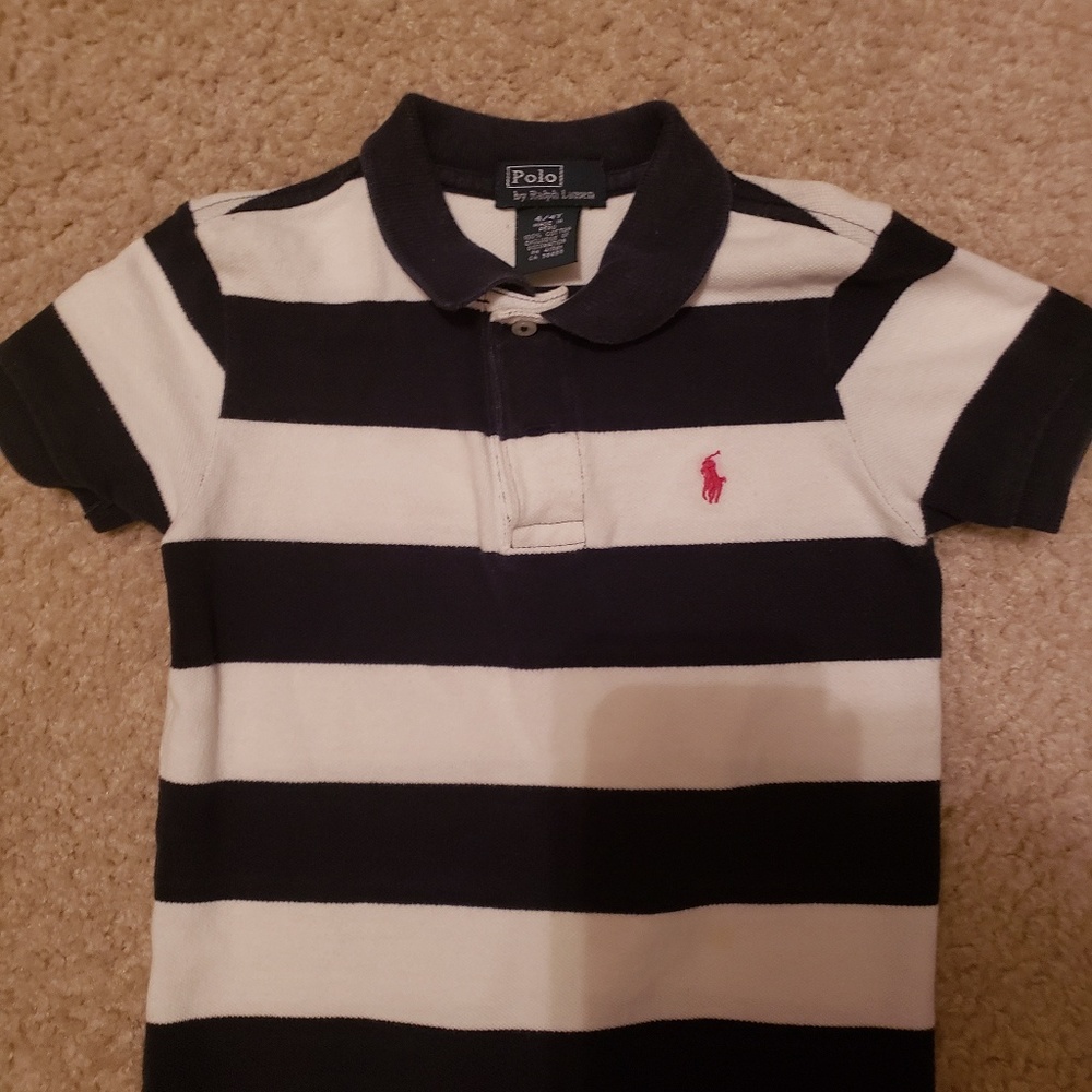 Boy's Blue/White Ralph Lauren Polo Shirt 4t
